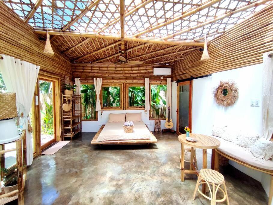 The Bamboo Houses - Tropical Garden & Empty Beach General Luna  Exterior foto