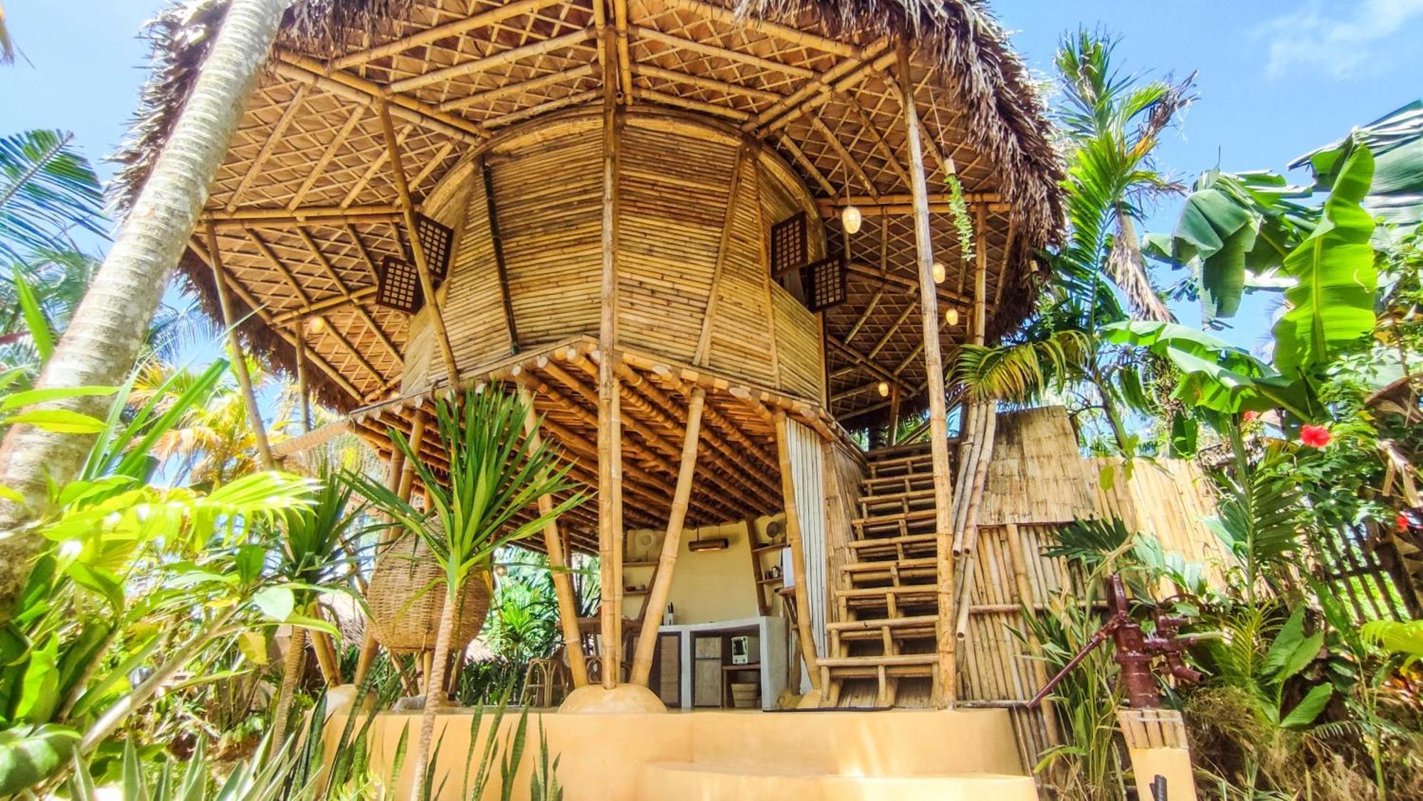 The Bamboo Houses - Tropical Garden & Empty Beach General Luna  Exterior foto
