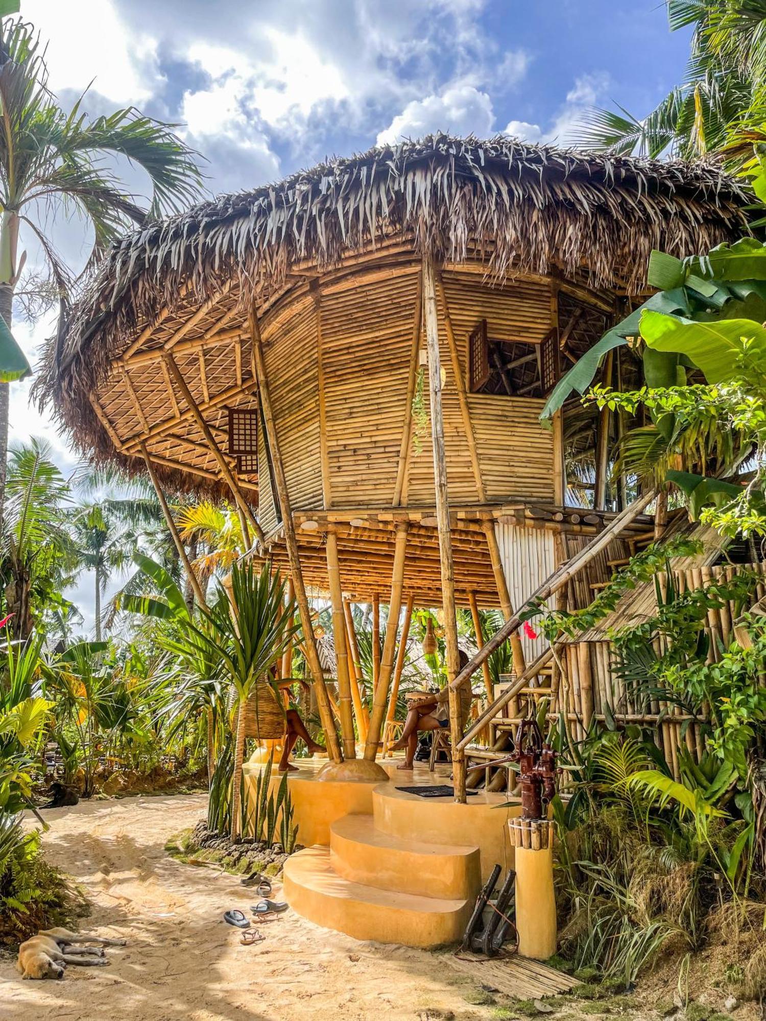 The Bamboo Houses - Tropical Garden & Empty Beach General Luna  Exterior foto