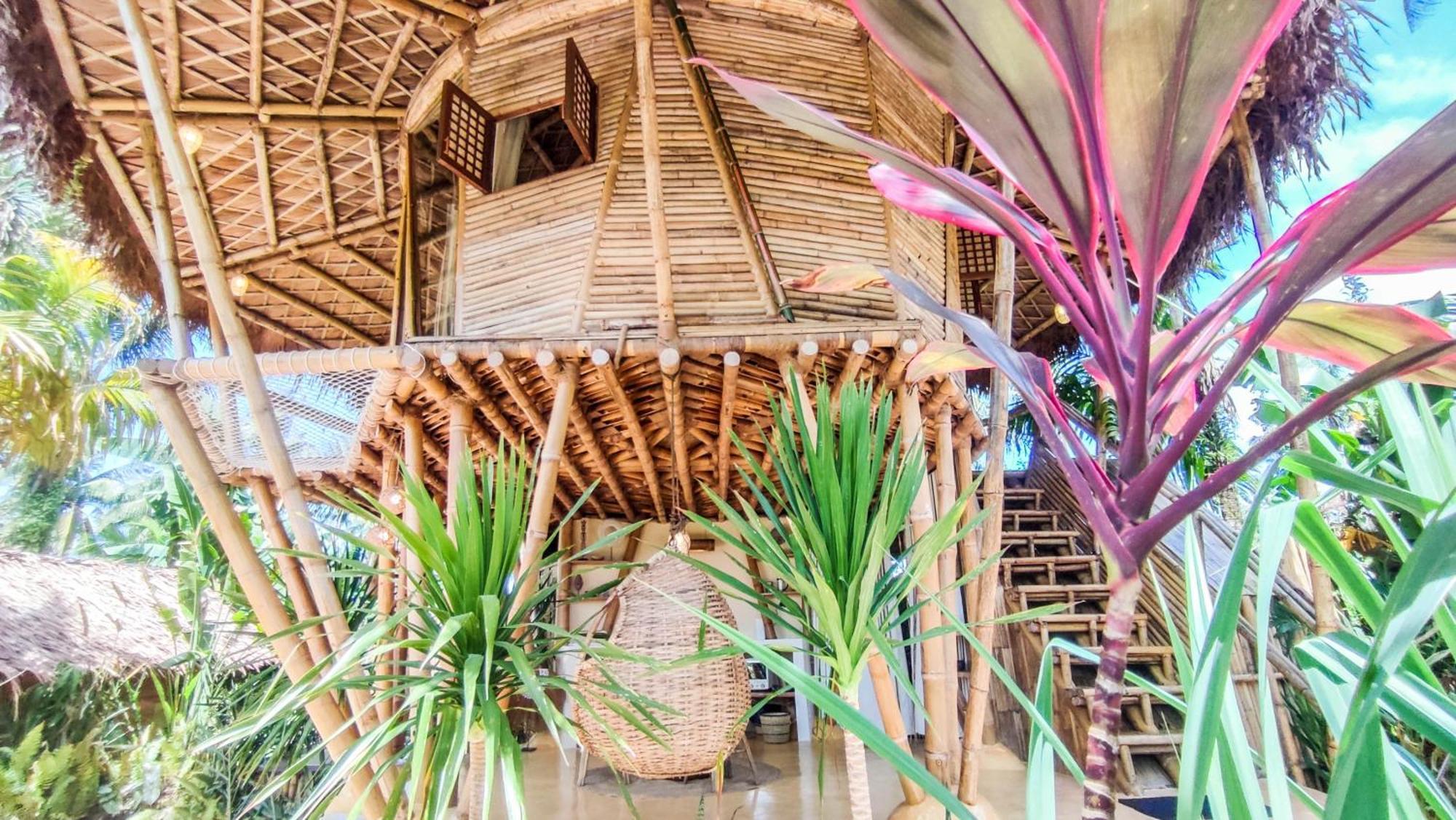 The Bamboo Houses - Tropical Garden & Empty Beach General Luna  Exterior foto
