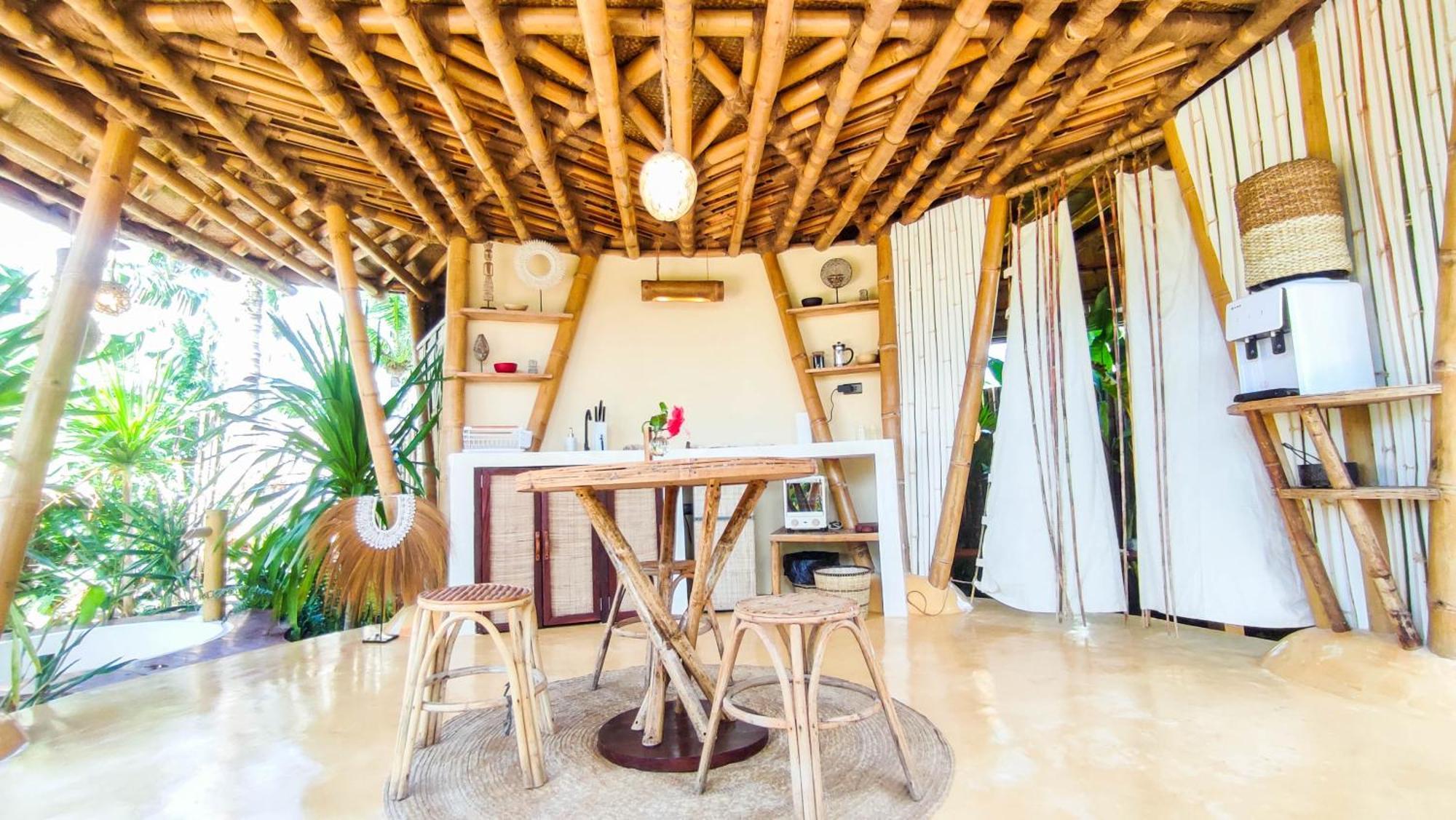 The Bamboo Houses - Tropical Garden & Empty Beach General Luna  Exterior foto