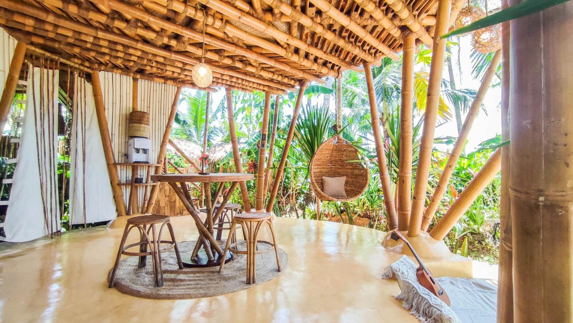 The Bamboo Houses - Tropical Garden & Empty Beach General Luna  Exterior foto