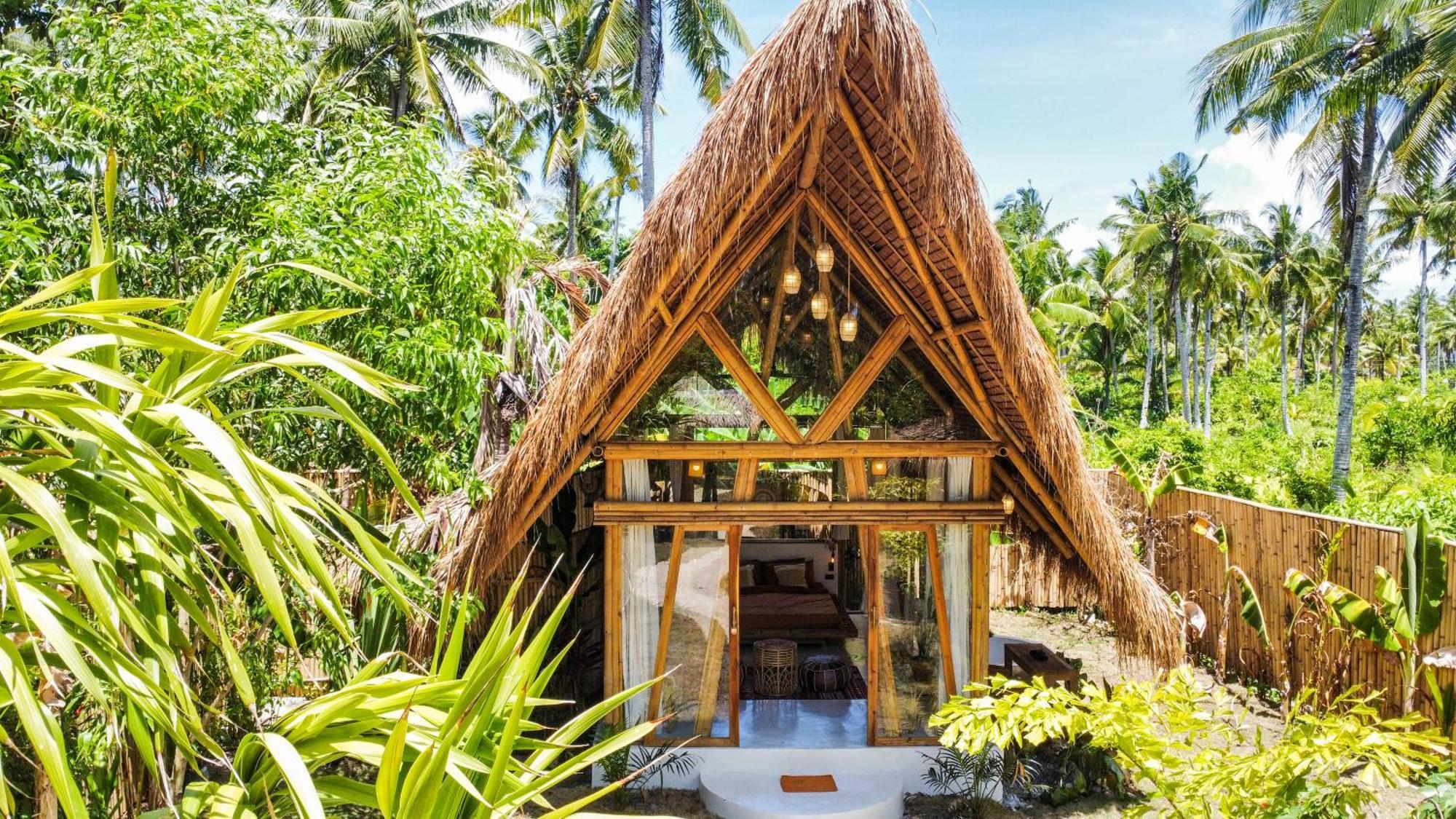 The Bamboo Houses - Tropical Garden & Empty Beach General Luna  Exterior foto